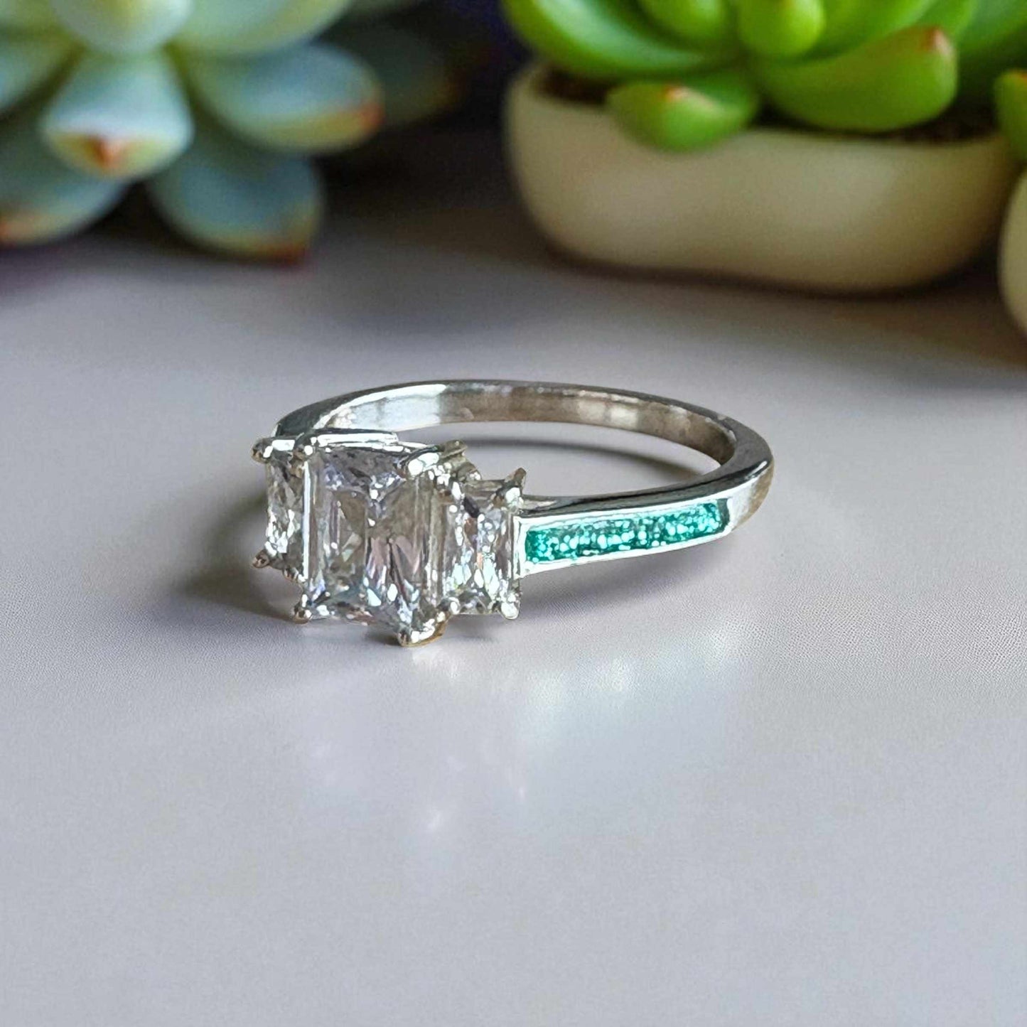 Triple Emerald Ring