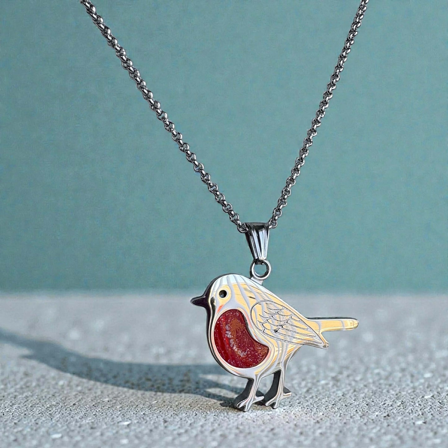 Bob The Robin Stainless Steel Pendant