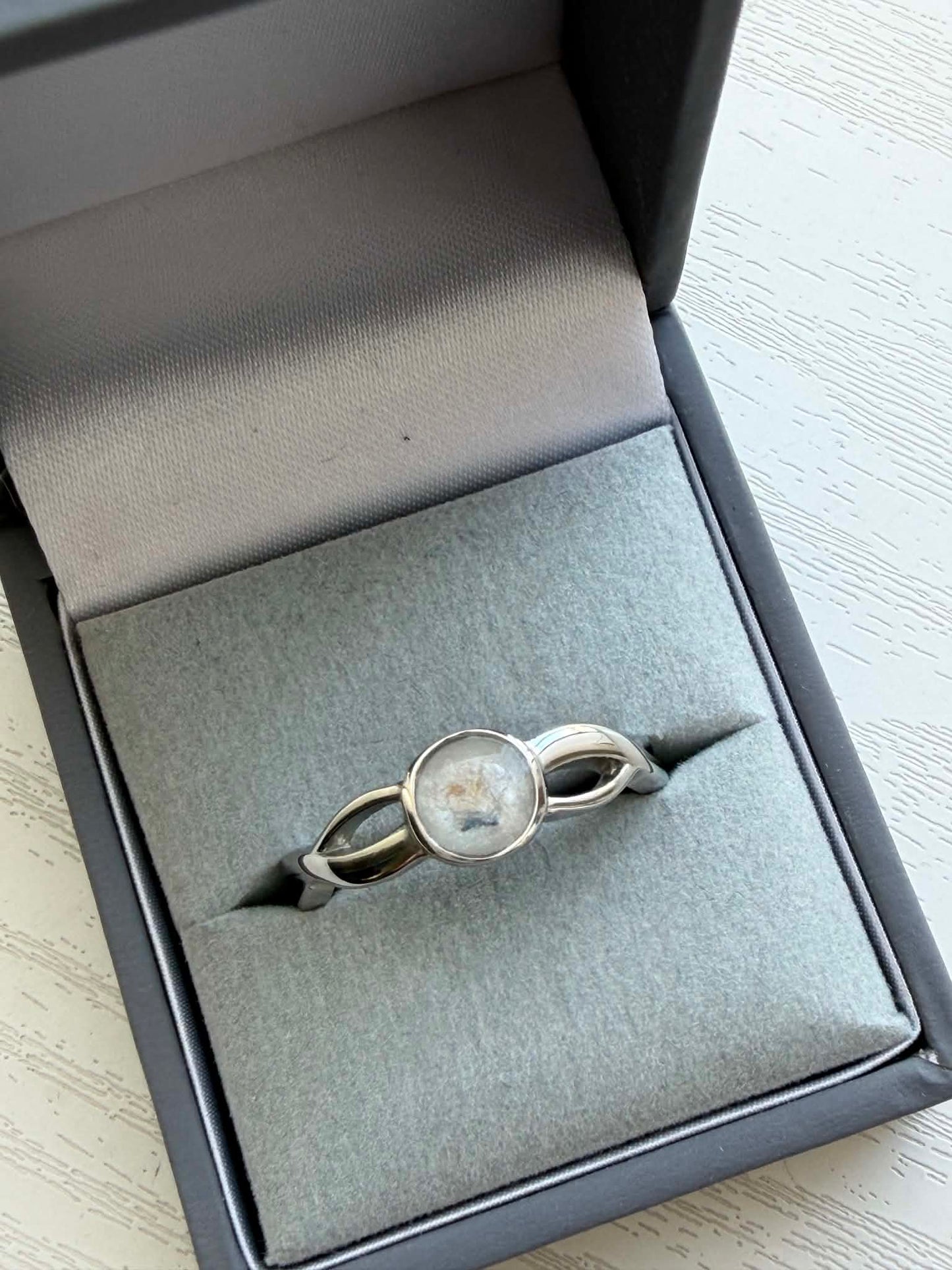 Abigail Cross Band Stainless Steel Ring