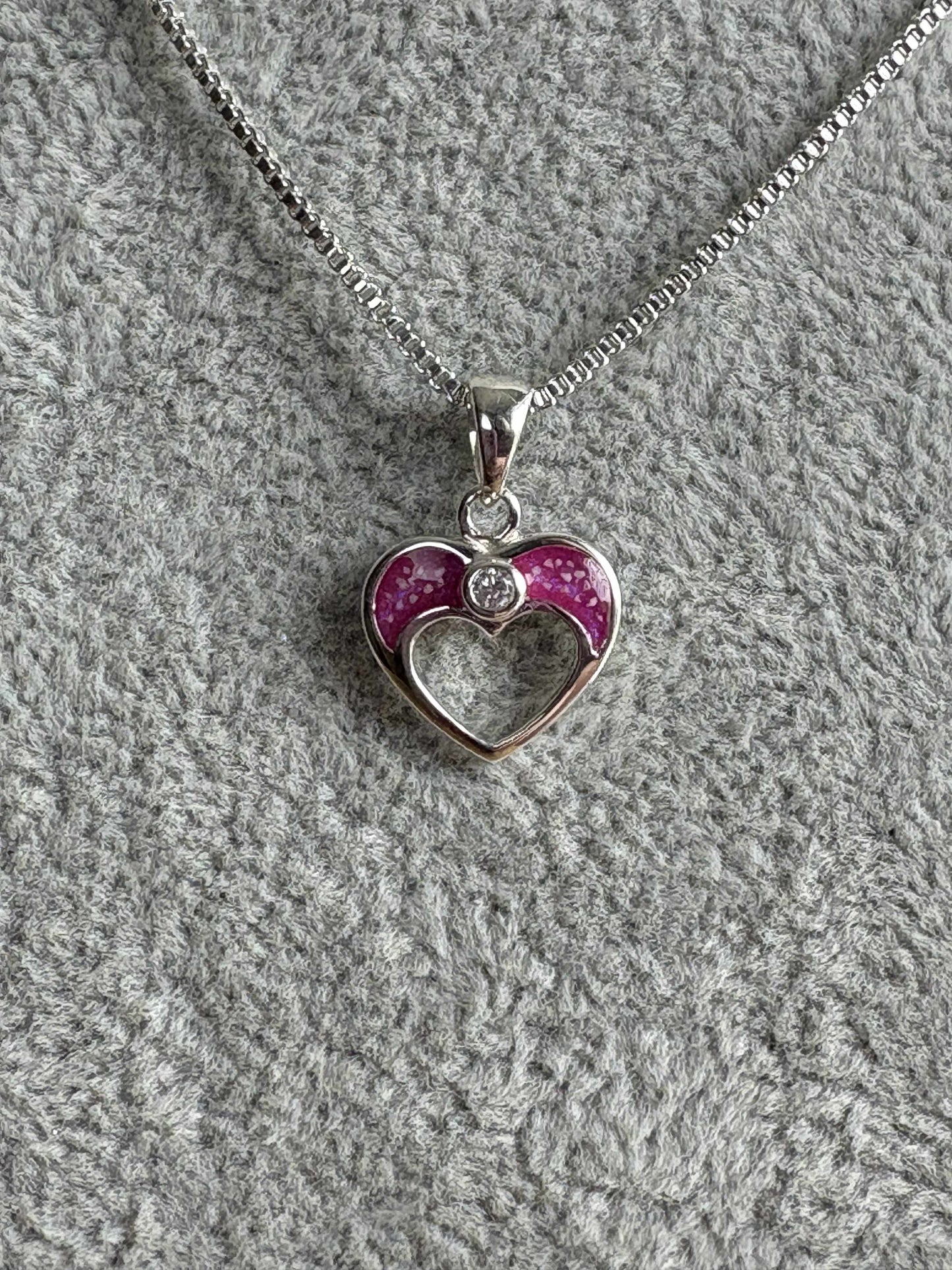 Dainty CZ Heart Pendant