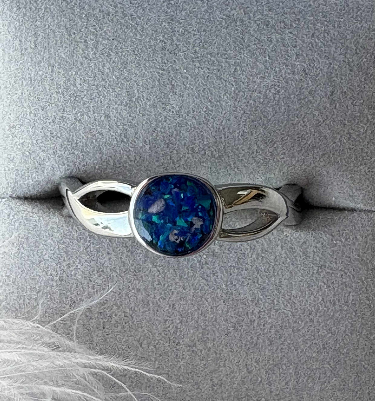 Abigail Cross Band Stainless Steel Ring