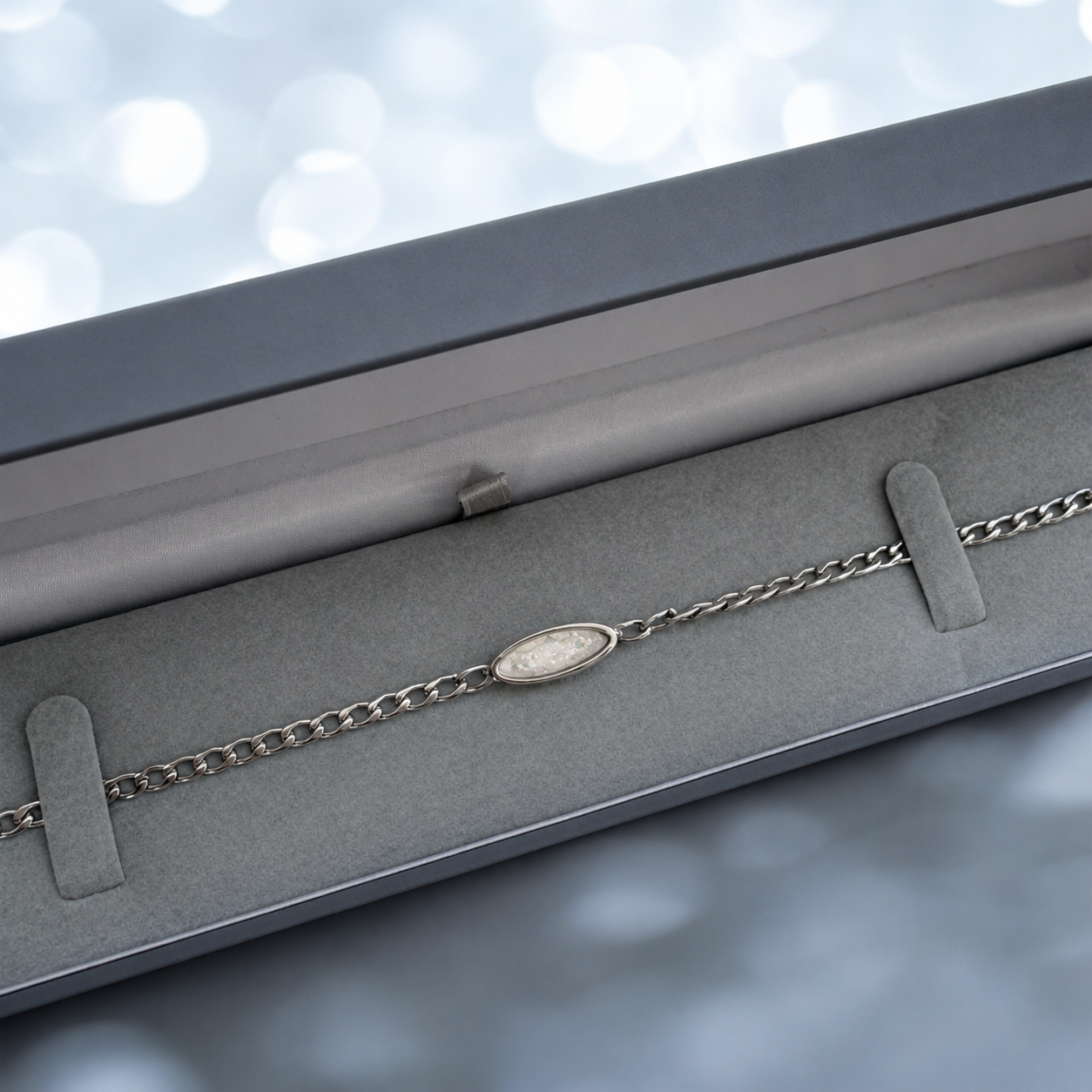 Sweet Memories Stainless Steel Oval Bracelet