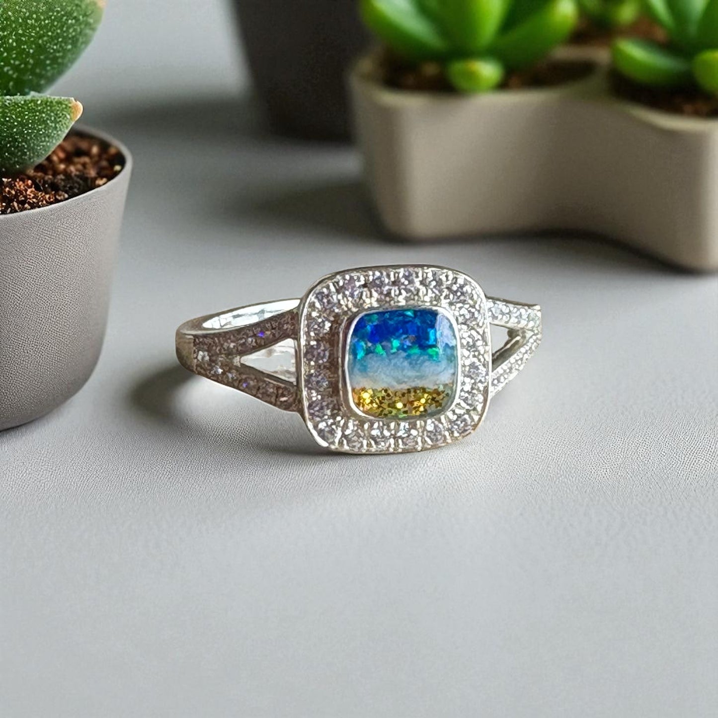 Square Cushion Ring