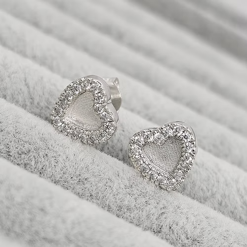 Sparkling Heart Earrings