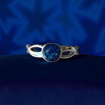 Abigail Cross Band Stainless Steel Ring