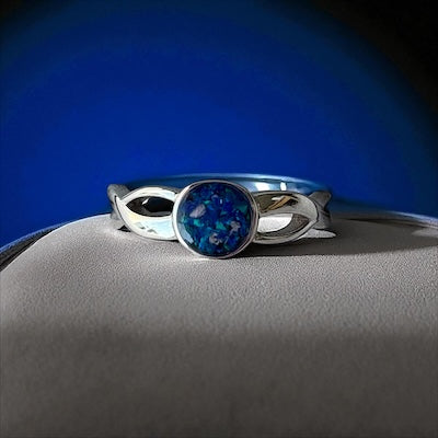 Abigail Cross Band Stainless Steel Ring