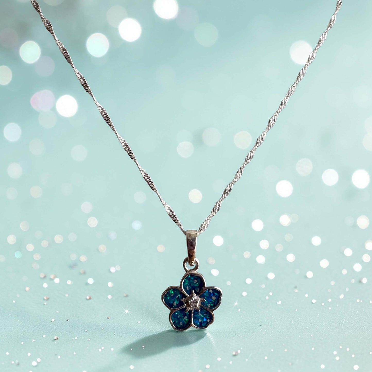 Forget Me Not Sparkling Pendant
