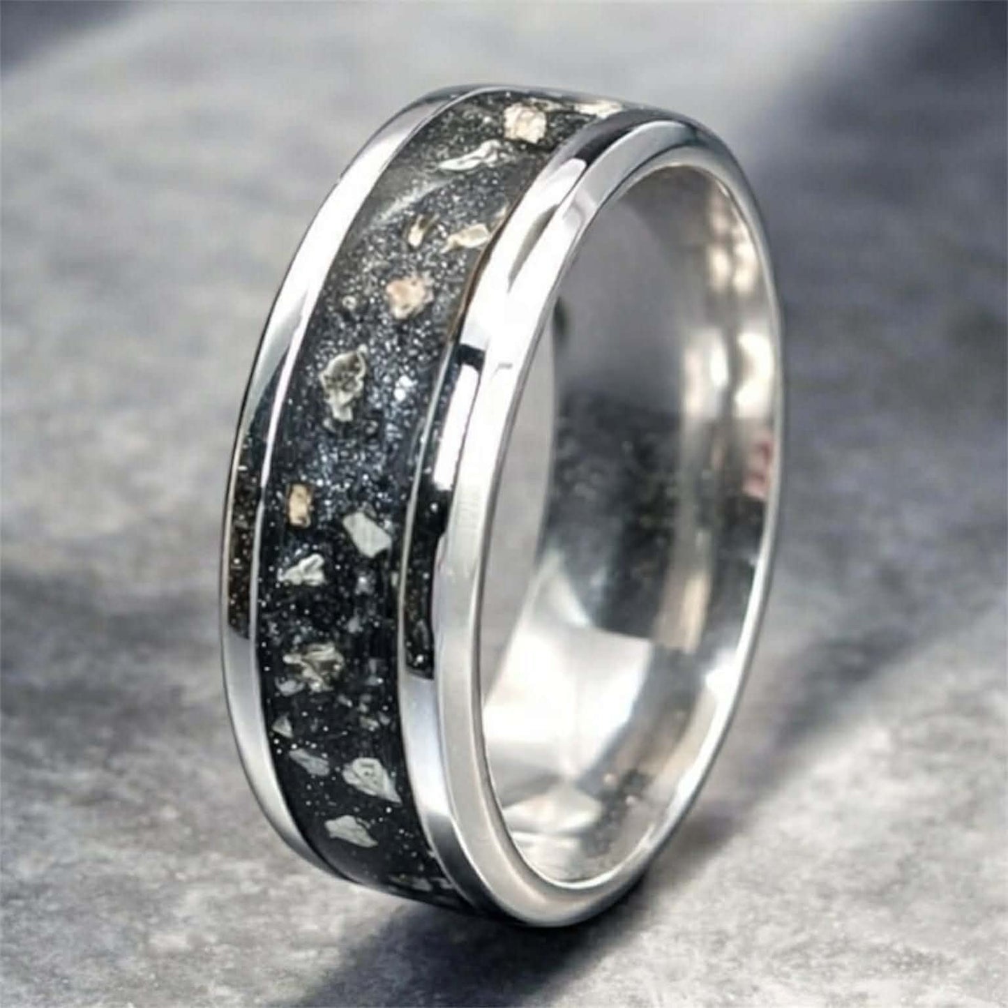 Mens Silent Strength Channel Ring (SS)
