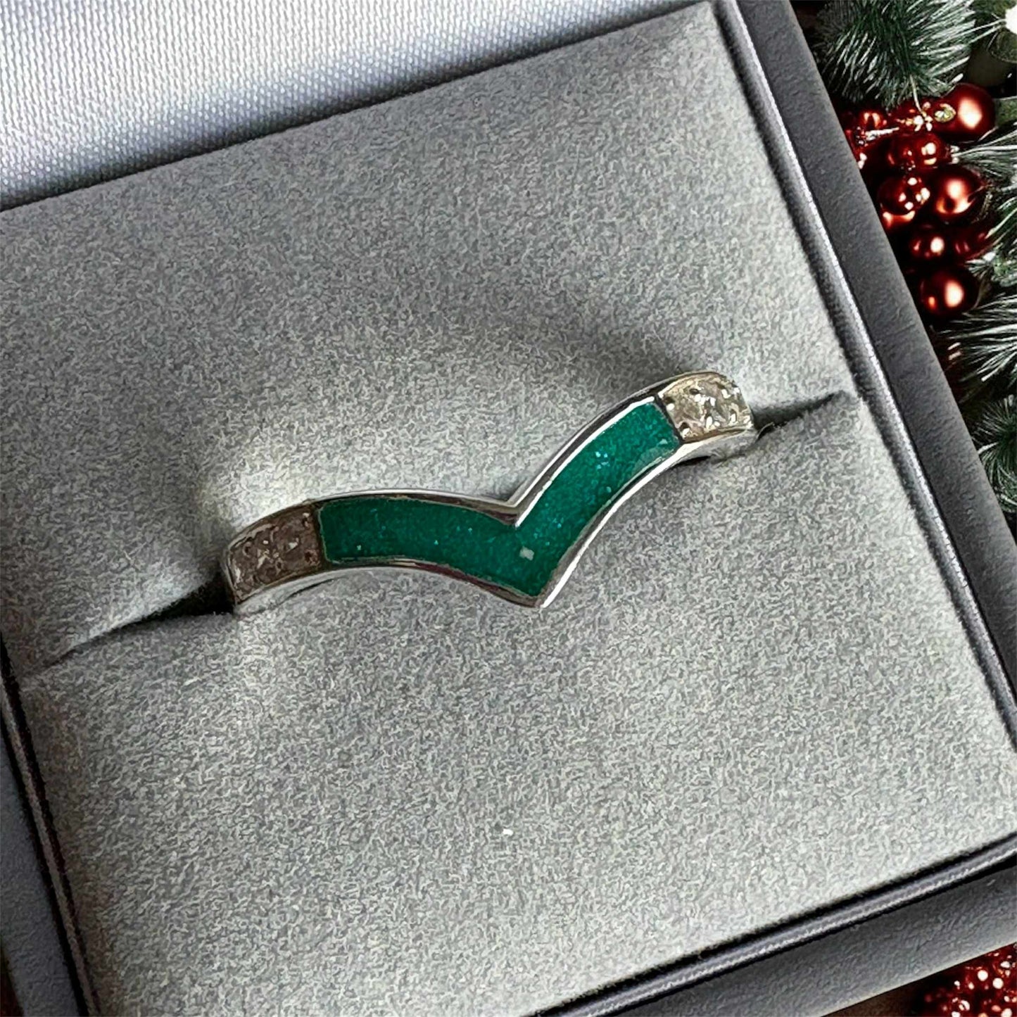 Sparkling Wishbone Ring