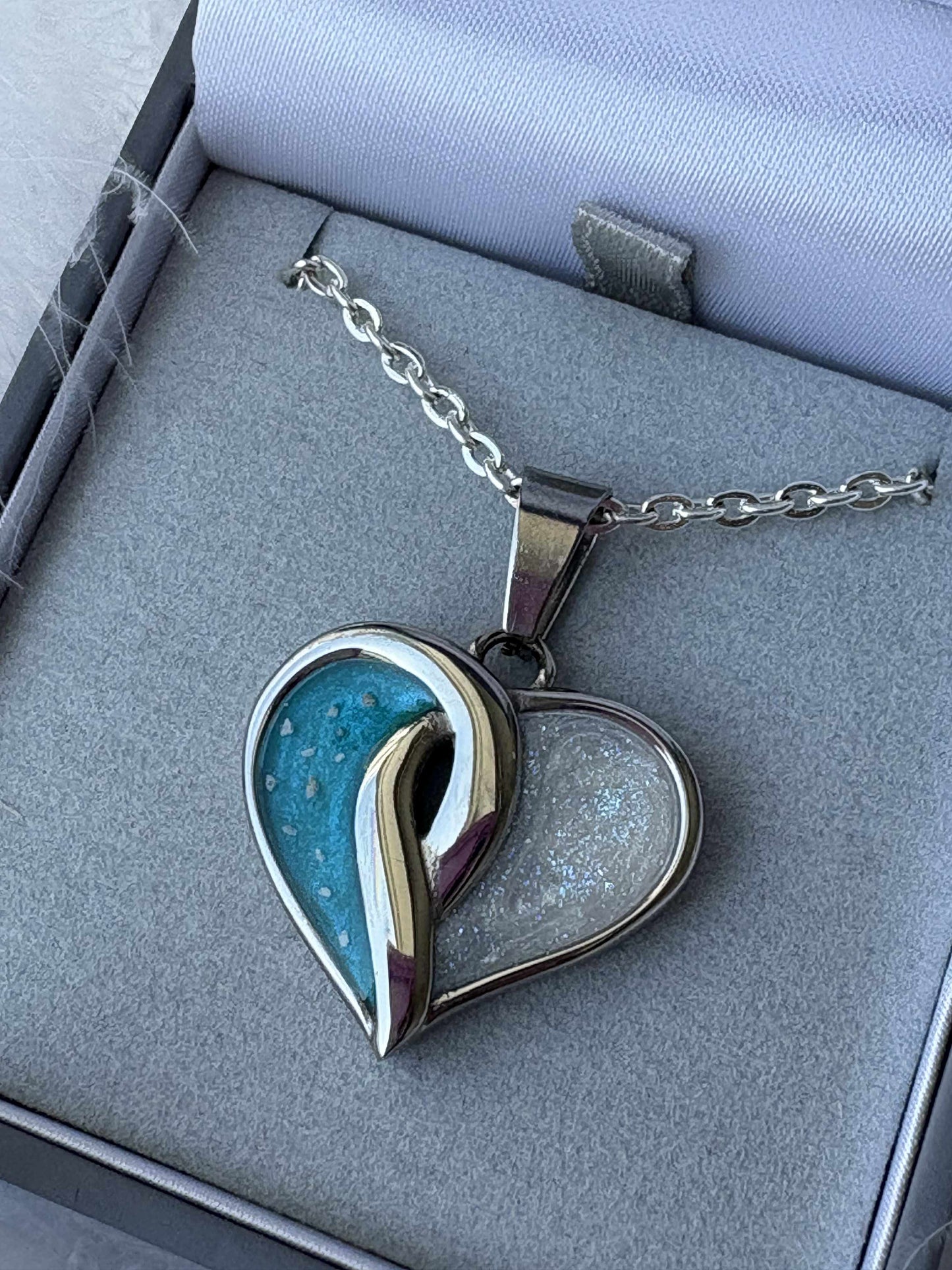 Crossover Heart Stainless Steel Pendant
