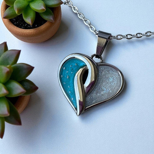 Crossover Heart Stainless Steel Pendant