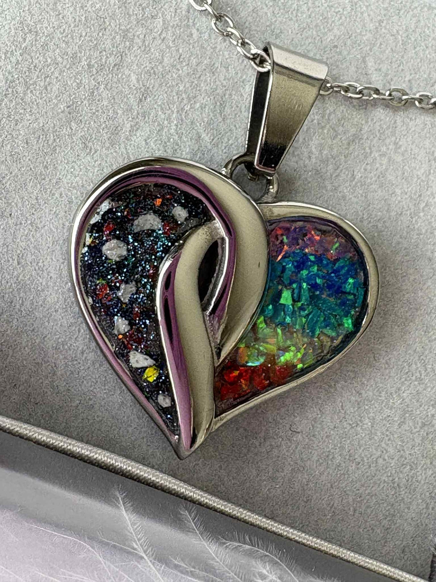 Crossover Heart Stainless Steel Pendant