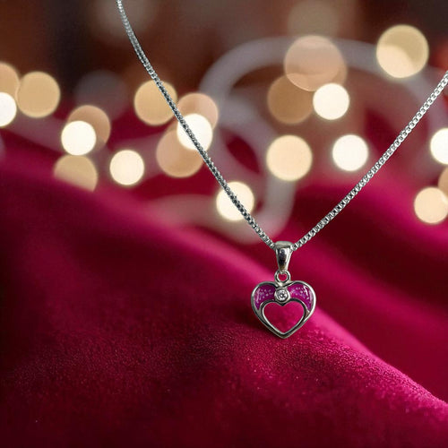 Dainty CZ Heart Pendant