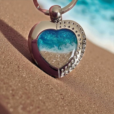 Seaside Heart Keyring