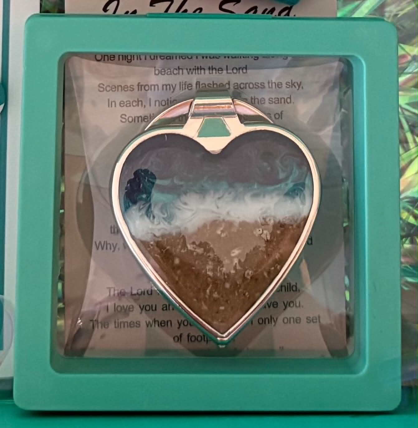 Seaside Heart Keyring