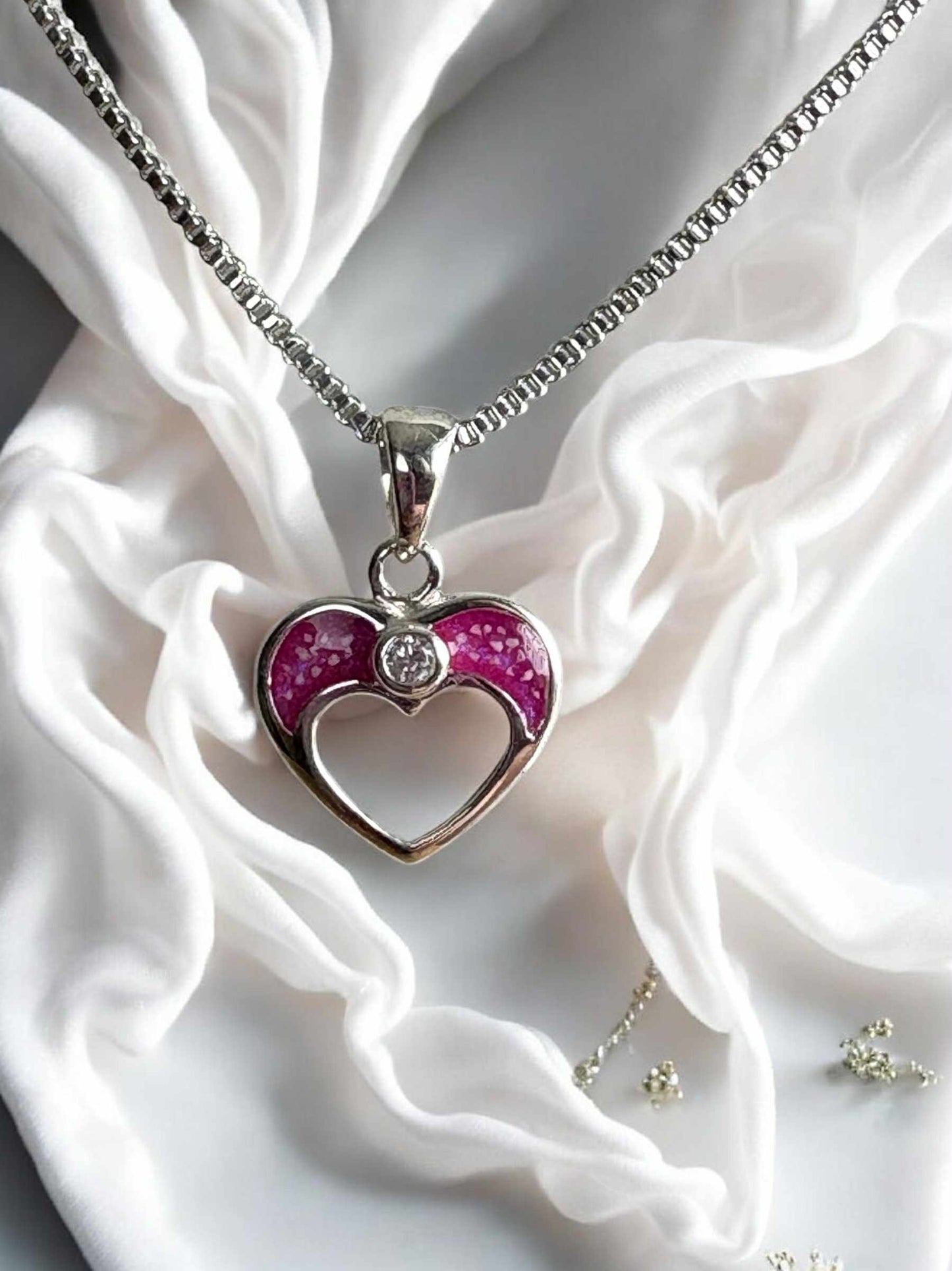 Dainty CZ Heart Pendant
