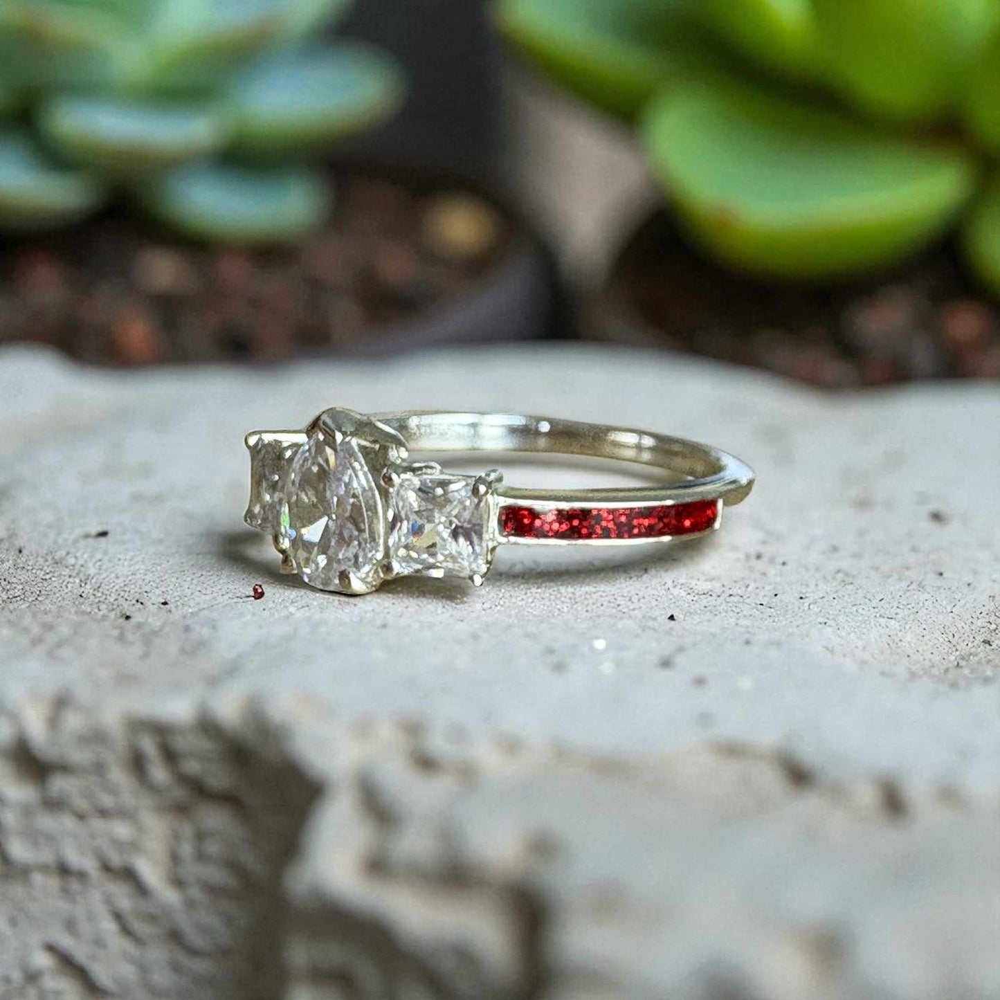Pear & Princess Cut Ring