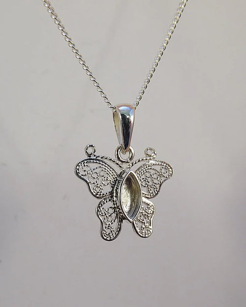New! Filigree Butterfly Pendant