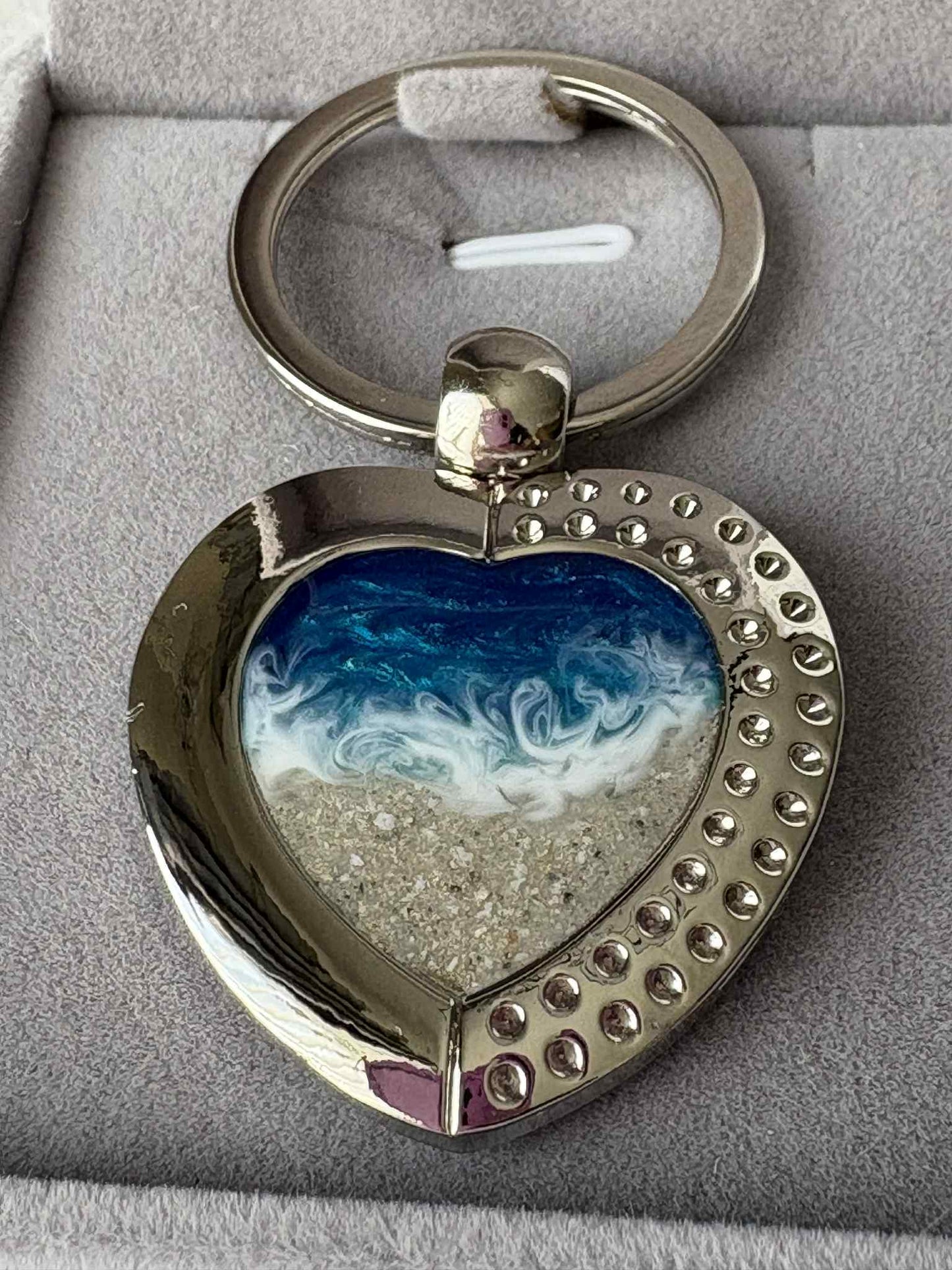 Seaside Heart Keyring