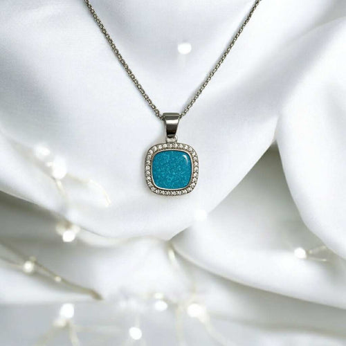 Square Cushion Stainless Steel Pendant