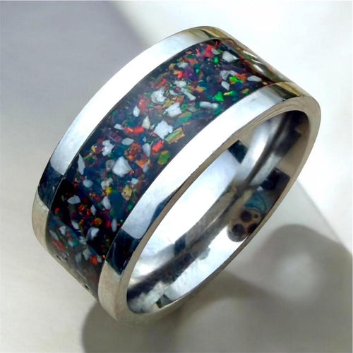 Limited Edition Mens Chunky 10mm Quiet Memory Channel Ring (SS)