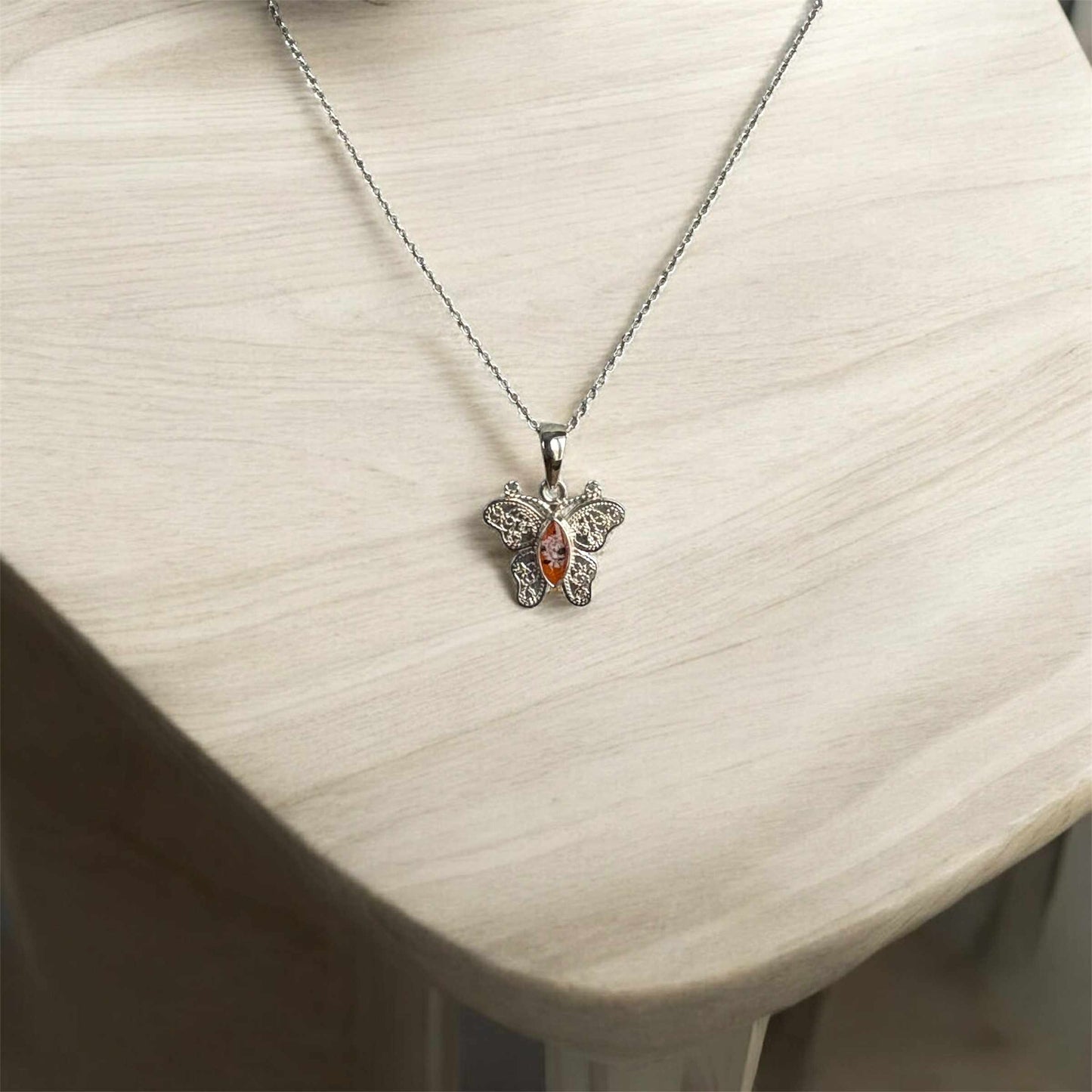 Filigree Butterfly Pendant