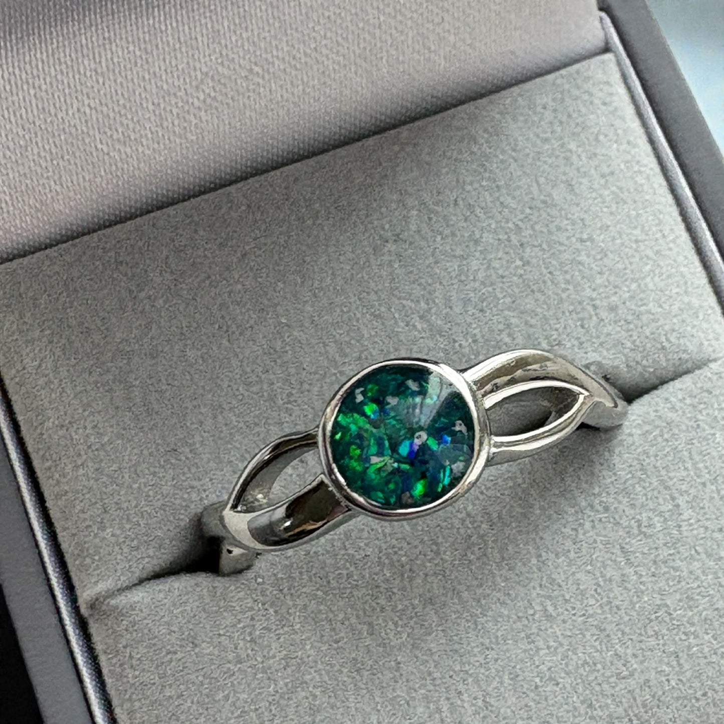 Abigail Cross Band Stainless Steel Ring