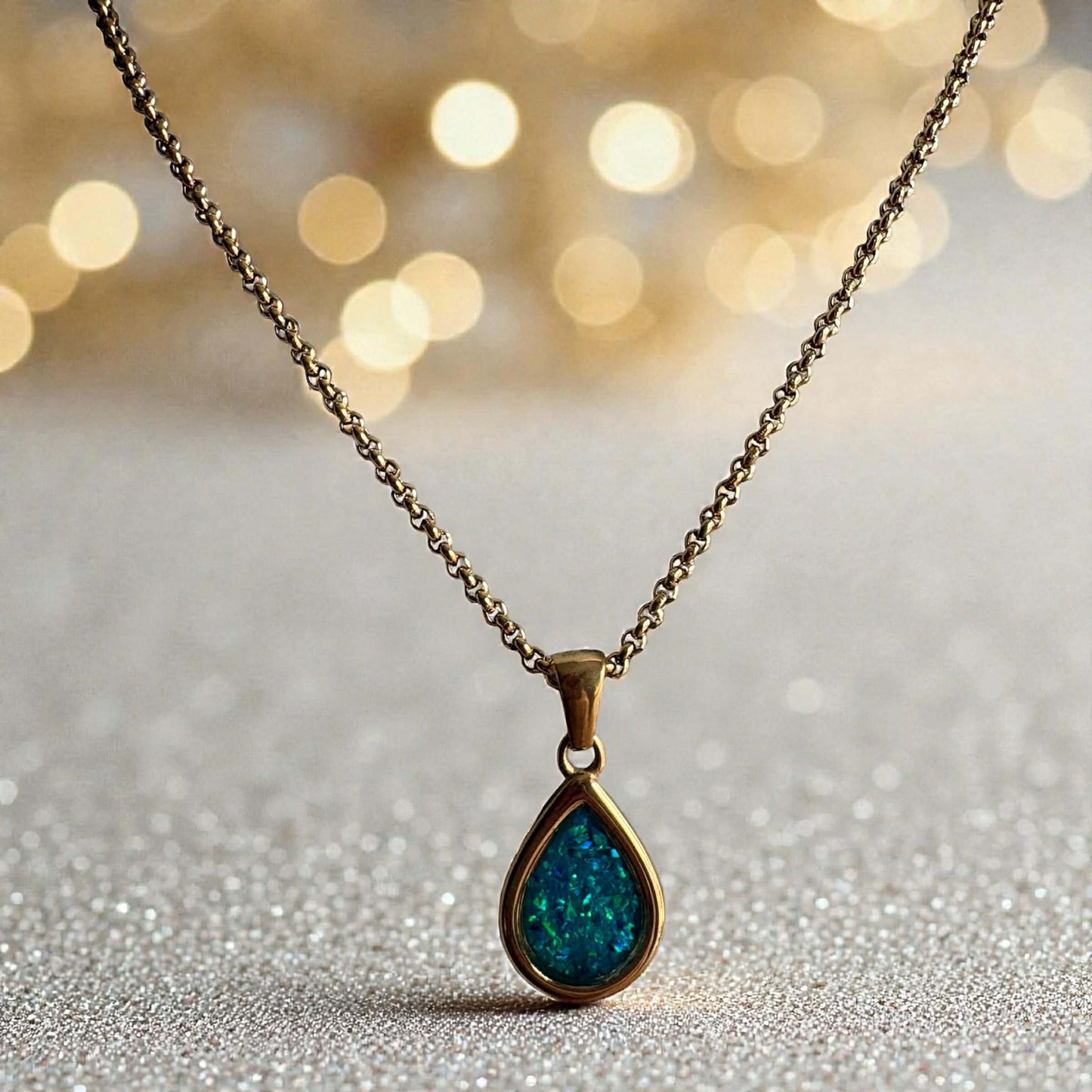 Sweet Memories Teardrop Pendant 18ct Gold PVD