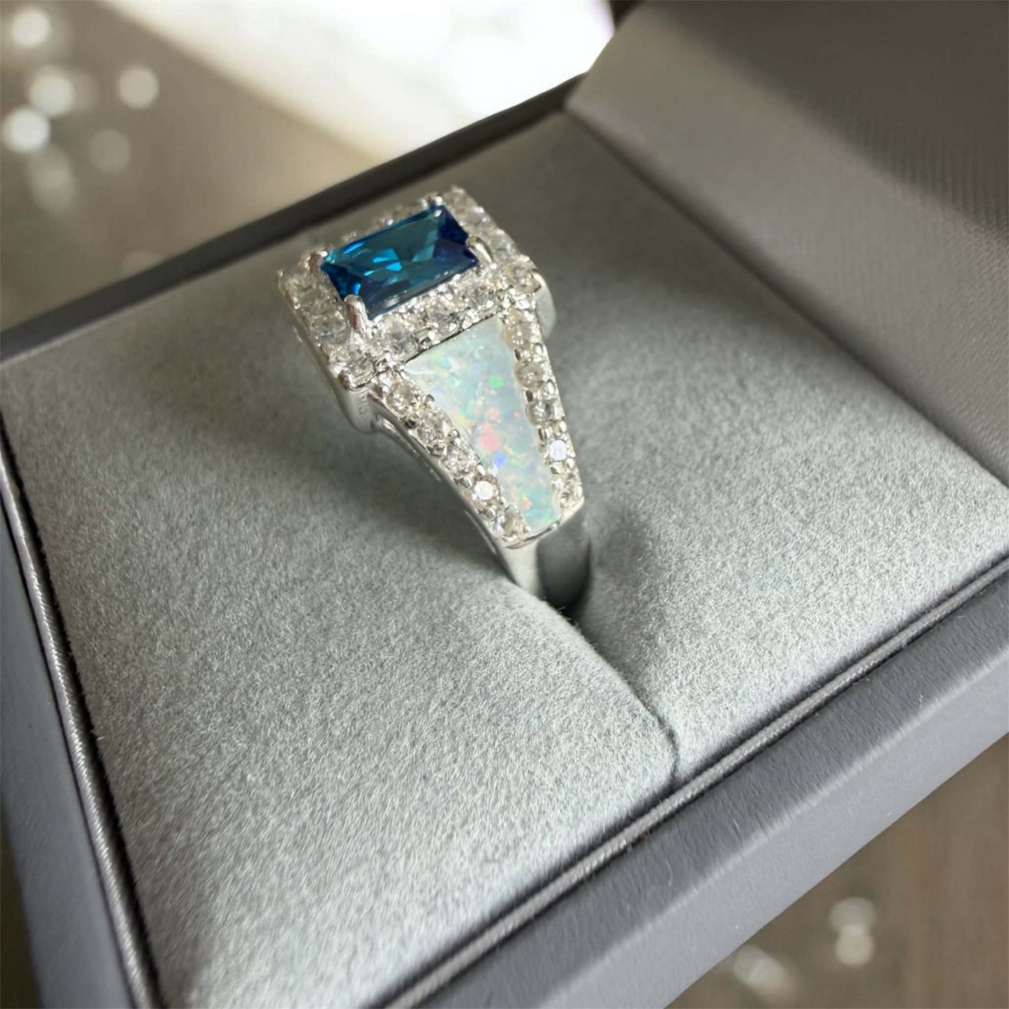 Solid Silver Ocean of Memories Ring