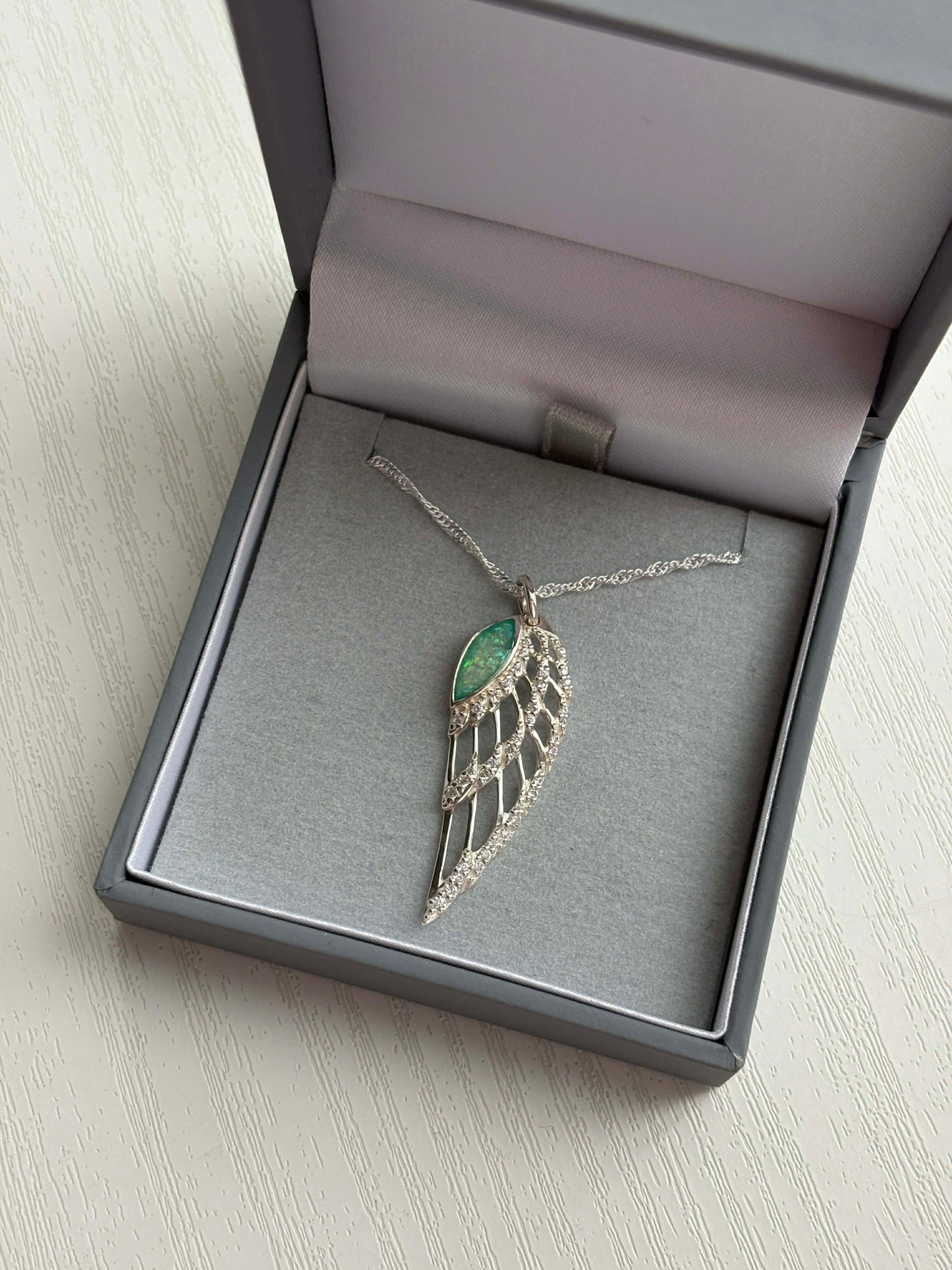 Sparkling Angel Wing Pendant