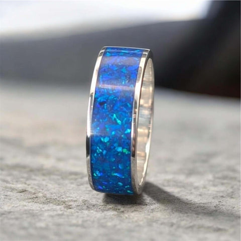 Mens Silent Bond Solid Silver Channel Ring
