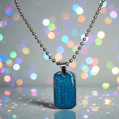Mens Dog Tag Stainless Steel Pendant