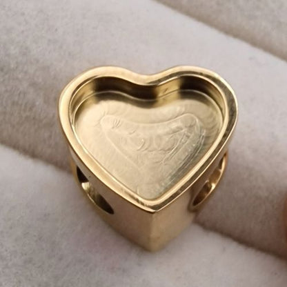Sweet Memories Heart Charm 18ct Gold PVD