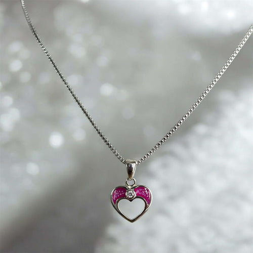 Diana CZ Heart Pendant, suitable for 2 sets of ashes.