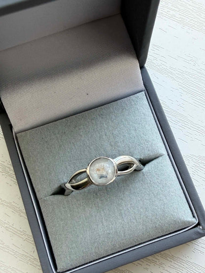 Abigail Cross Band Stainless Steel Ring