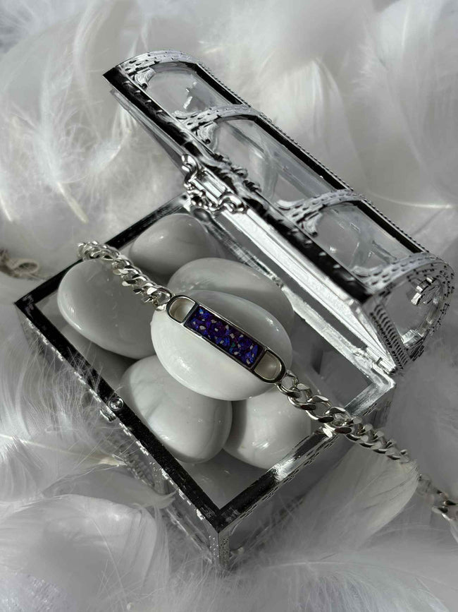 Mens Solid Silver Chunky Curb Bracelet (Engraveable)