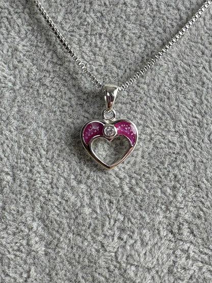 Dainty CZ Heart Pendant