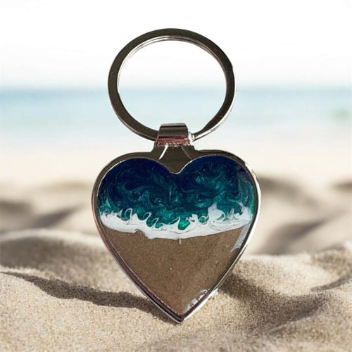 Seaside Heart Keyring