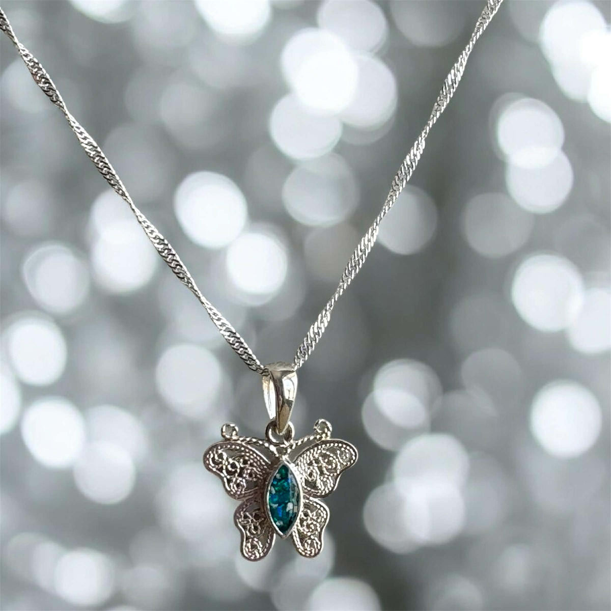 Filigree Butterfly Pendant
