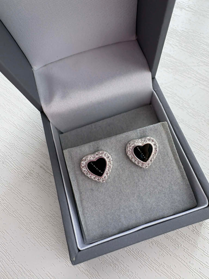Sparkling Heart Earrings