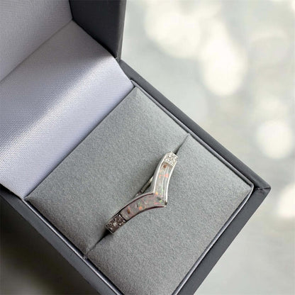 Sparkling Wishbone Ring
