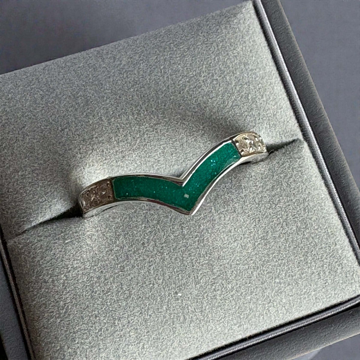 Sparkling Wishbone Ring