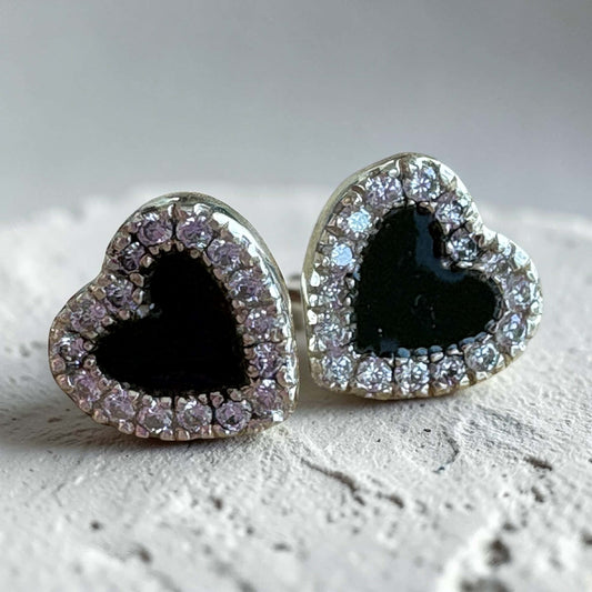 Sparkling Heart Earrings