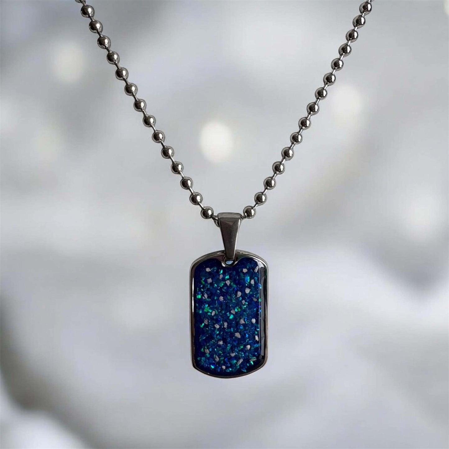 Mens Dog Tag Stainless Steel Pendant