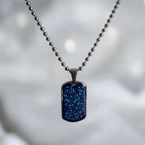 Mens Dog Tag Stainless Steel Pendant