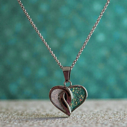 Crossover Heart Stainless Steel Pendant, suitable for 2 sets of ashes.
