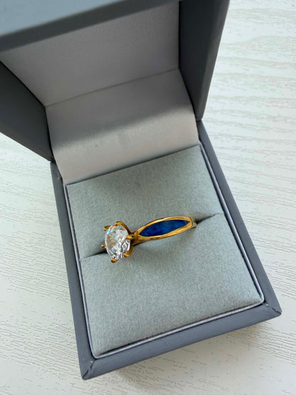 Forever Yours 18ct Gold PVD Solitaire Ring