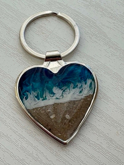 Seaside Heart Keyring