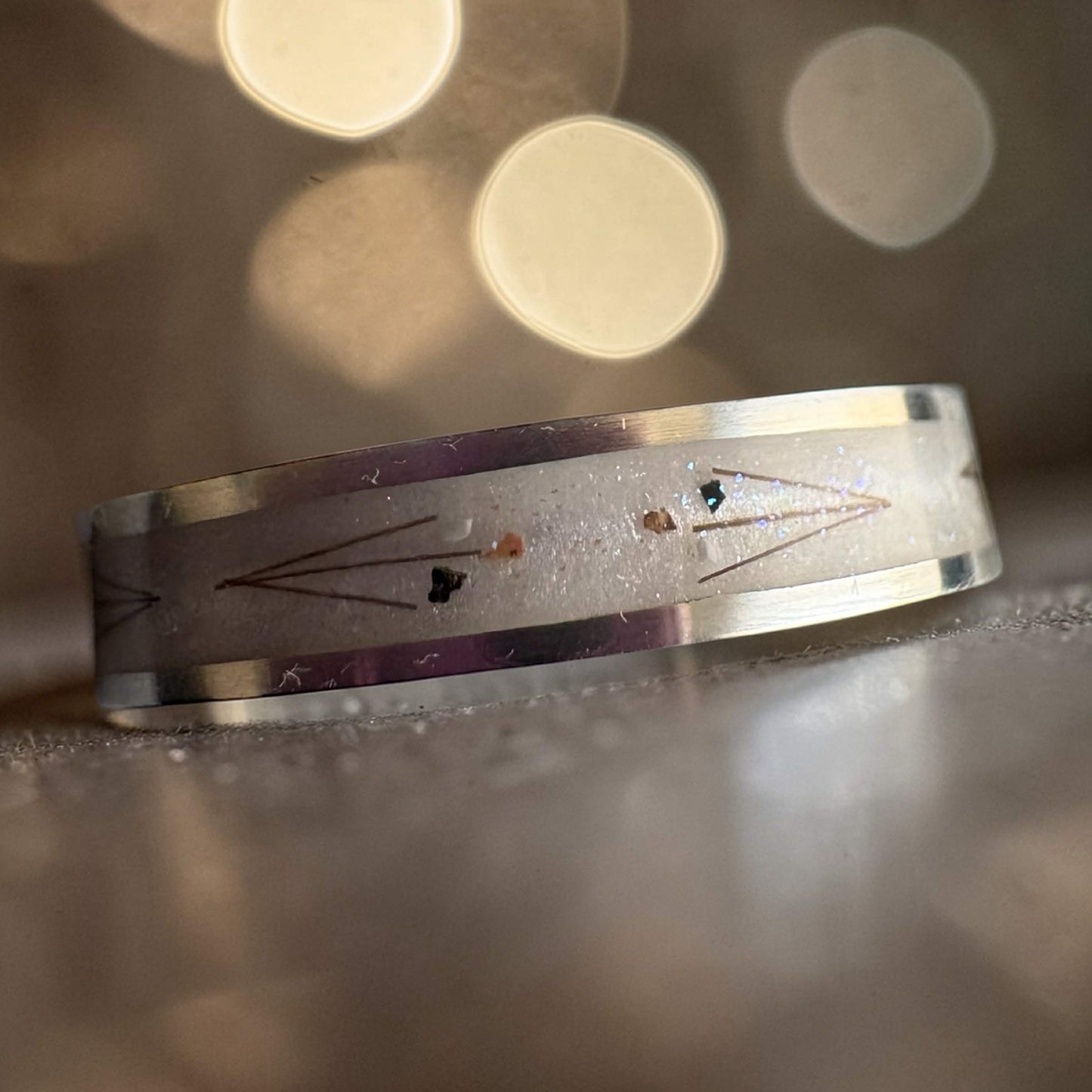 Ladies Silent Bond Solid Silver Channel Ring