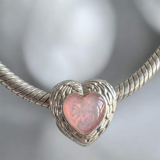 Feather Heart Charm